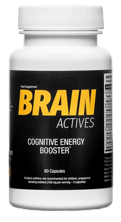 Flacon du supplément Brain Actives pour les fonctions cognitives