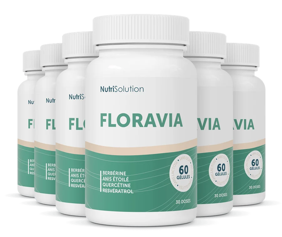 Floravia – Flacon complément probiotique français pour digestion