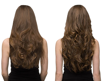 Femme souriante : Chevelure éclatante et pleine de vitalité