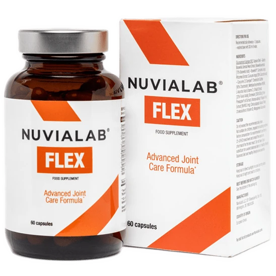 Flacon de NuviaLab Flex, complément alimentaire pour la santé articulaire